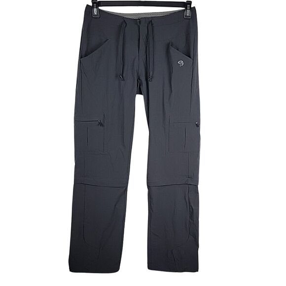 Mountain Hardwear Yuma Convertible Pants Womens Size 6 Dark Gray Stretch Nylon - Picture 1 of 12